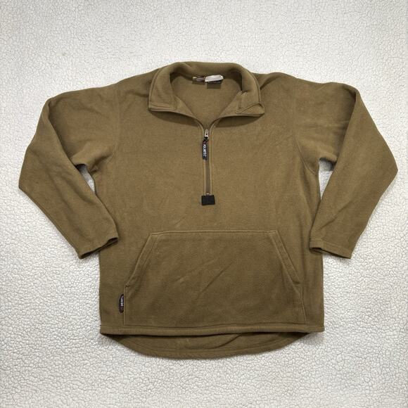 USMC Marine Corp Polartec Fleece Pullover Mens M Coyote Brown Peckham 1/2 Zip - Picture 1 of 7
